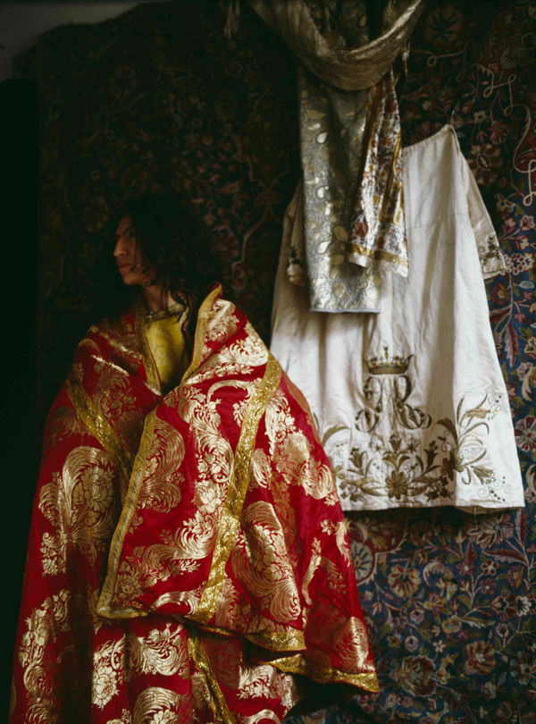 Benjamin Dominguez Untitled (Woman with Old World Textiles), 2007 Photography 24 x 20" 61 x 50.8 cm