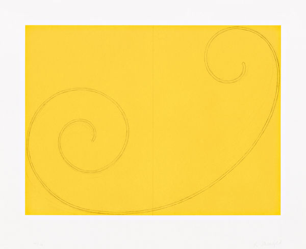 Robert Mangold, Yellow Curled Figure, 2002