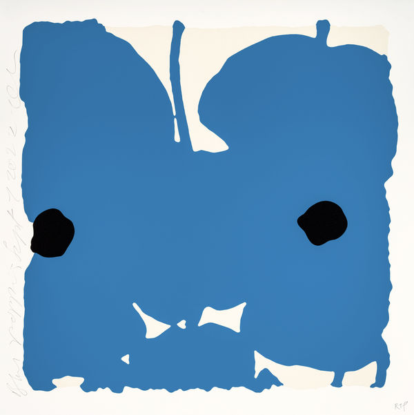 Donald Sultan, Blue Poppies, Sept 7, 2022, 2022