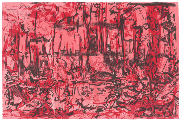 Cecily Brown - The Five Senses (red and black), 2025