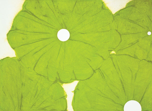 Donald Sultan, Four Big Poppies, 2024