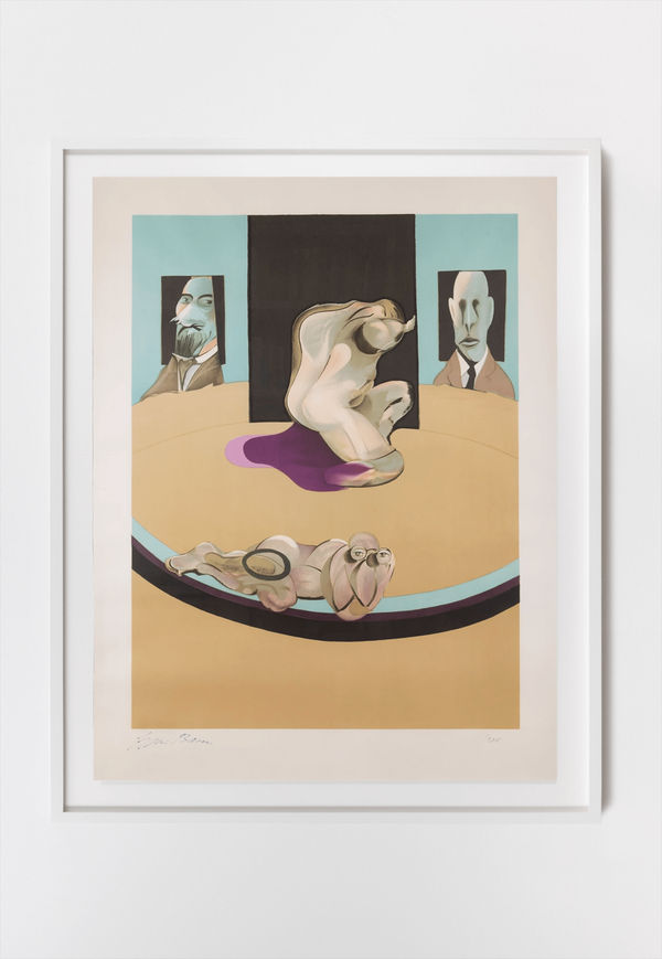Francis Bacon, Metropolitan Museum of Art, after early state of the centre panel of 'Triptych 1974-77'' (Sabatier 11), 1974