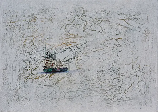 Himanshu Jamod Around the world - 3 Acrylic on canvas 15 x 21 inches (38 x 53 cms)