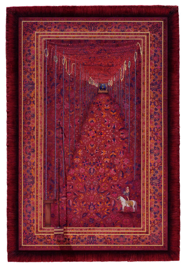 Ajay Dhapa Navivasi - 67 Mixed media on canvas on wood 72 x 48 inches (183 x 122 cms)