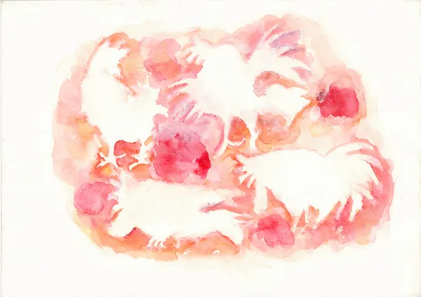 Nirali Lal Dancing Shadows Watercolour on archival paper 11.7 x 16.5 inches (30 x 42 cms)