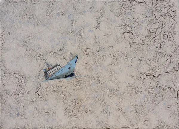 Himanshu Jamod Around the world - 4 Acrylic on canvas 15 x 21 inches (38 x 53 cms)