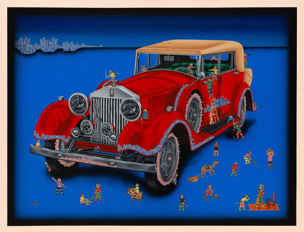 Ramgopal Kumawat Autumn Memories with some forgotten stories - XXXVI Acrylic on canvas 60 x 78 inches (152 x 198 cms)