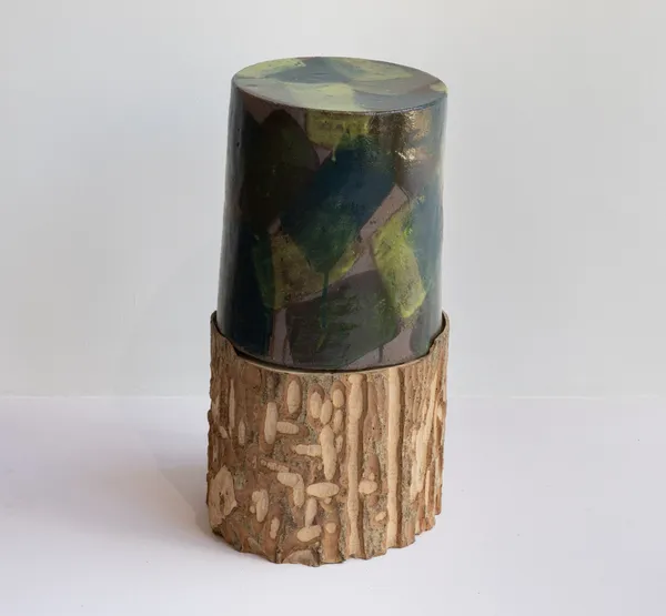 Carla Wright, Gossip Stool (greens), 2025