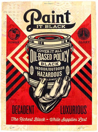 Shepard Fairey, Paint It Black, 2019