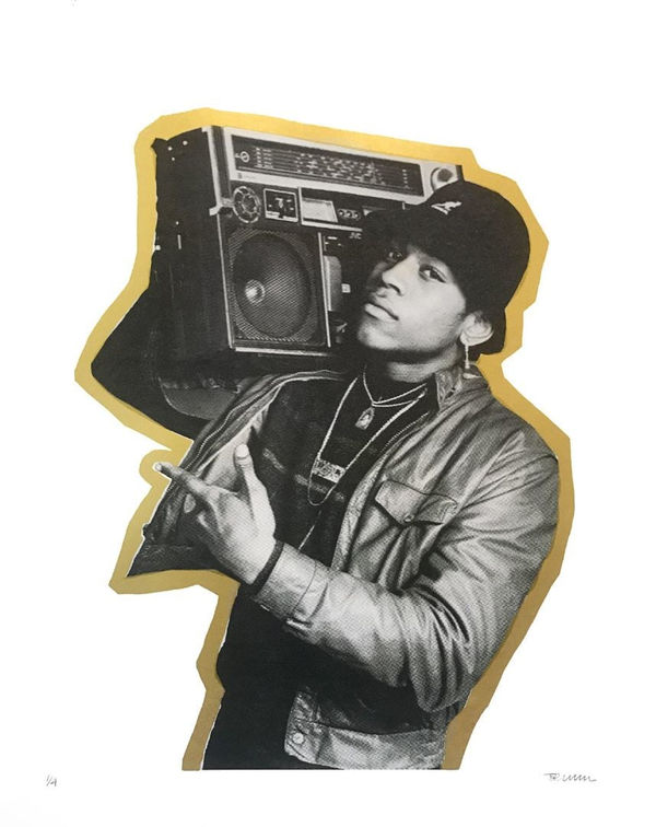 Janette Beckman, LL Cool J (gold outline), 2017