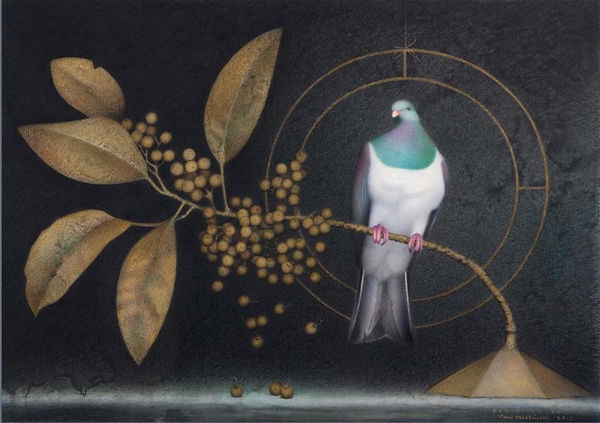 Paul Martinson Sculpture Vulture, 2013 Watercolour (including gold water based paint) and water colour pencil on paper 52.0 x 72.0 cm