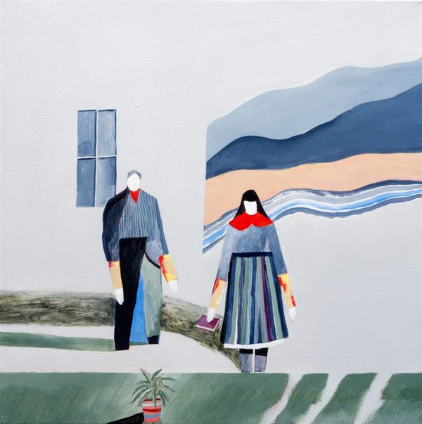 Alan Ibell The Lover's Journal, 2015 acrylic on canvas 61.5 x 61.5 cm