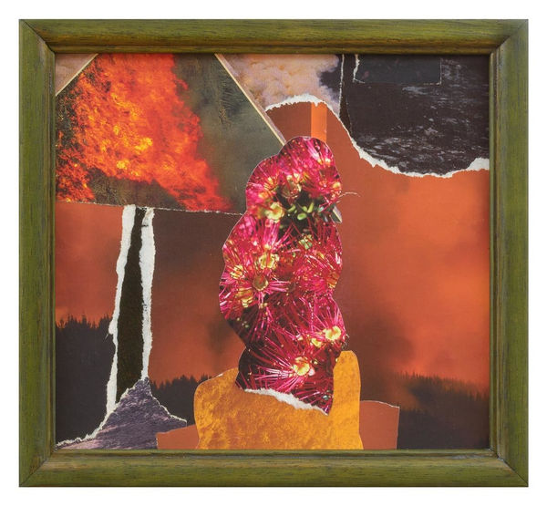 Teresa Hr Lane Here For Ages #28, 2022 Mixed media collage & recycled frame 17.5 x 19.0 cm