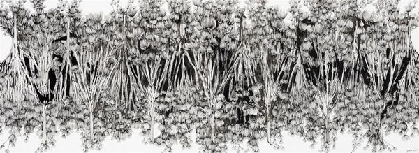 Yoshiko Nakahara Yoshiko Nakahara, Gifts, 2015 ink on paper 28.0 x 76.0 cm