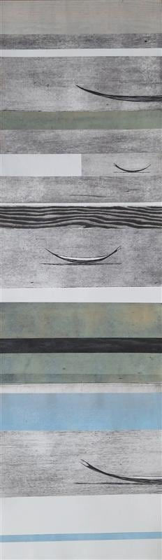 Simon Kaan Untitled 7-14, 2014 Intaglio wood cut print, single edition 120.0 x 35.0 cm