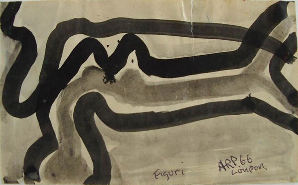 Alan Pearson Figuri, 1966 Inks on paper 102 x 200 mm
