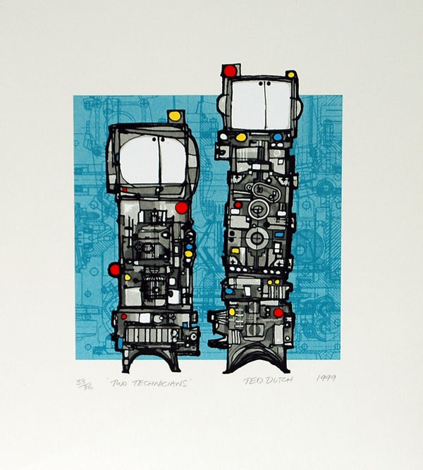Ted Dutch (1928-2008), Two Technicians, 1999