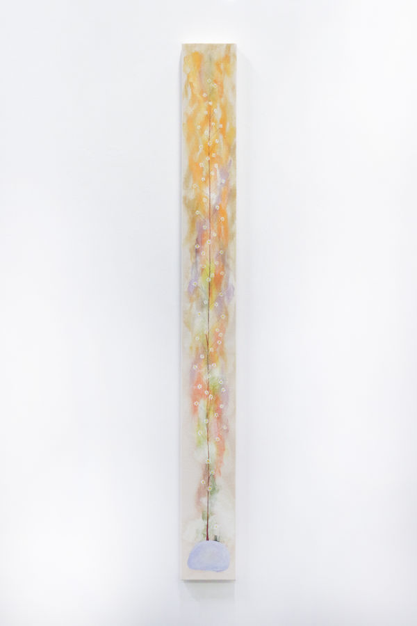 Li Si Rong On the Edge (8), 2025 oil and pencil on canvas 1500 x 150 mm
