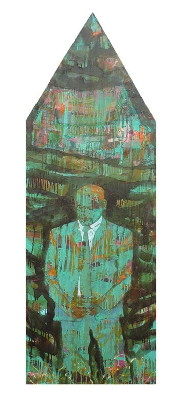 Brendan McGorry Totem 1, 2009 Oil and charcoal on board 172.0 x 60.0 cm