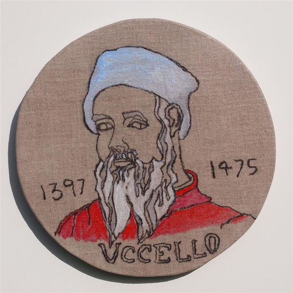 Brendan McGorry Uccello, 2017 acrylic and charcoal on linen 25.5 x 25.5 cm