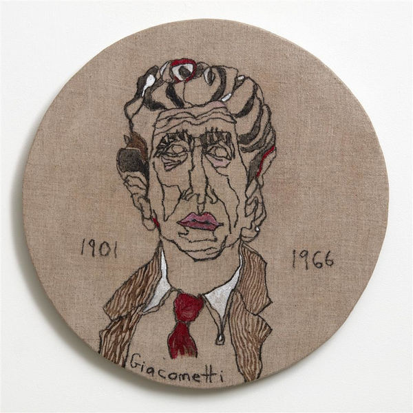 Brendan McGorry Giocometti, 2017 acrylic and charcoal on linen 39.5 x 39.5 cm