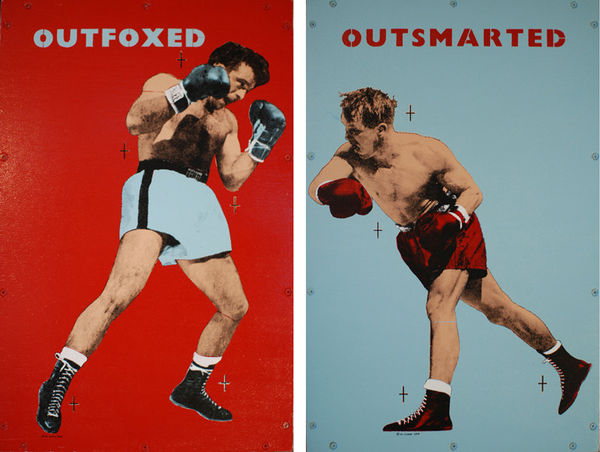 Mark Ussher, Outfoxed & Outsmarted (diptych), 2008