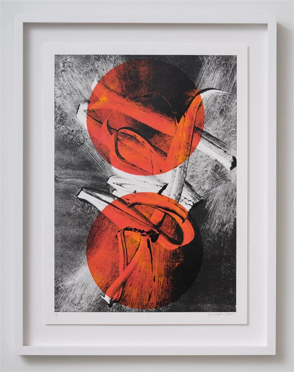 Zara Dolan S-3-2C-#F04629-SCBR, 2021 Monotype print on Fabriano Accademia paper 780 x 600 mm