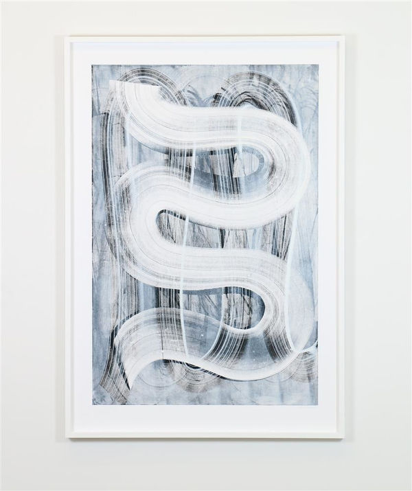 Zara Dolan #A6A9A8 - 2 - S/B, 2023 Monotype print on Wet Strength Cartridge paper 1500 x 1060 mm
