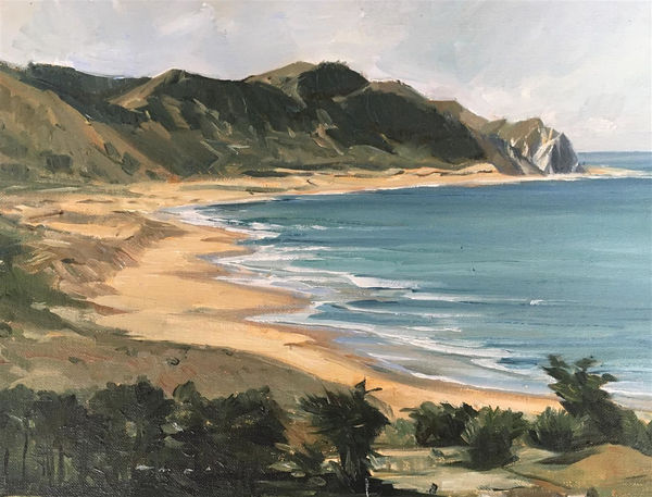 Freeman White Ocean Beach Plein Air, 2019 oil in linen 250 x 350 mm