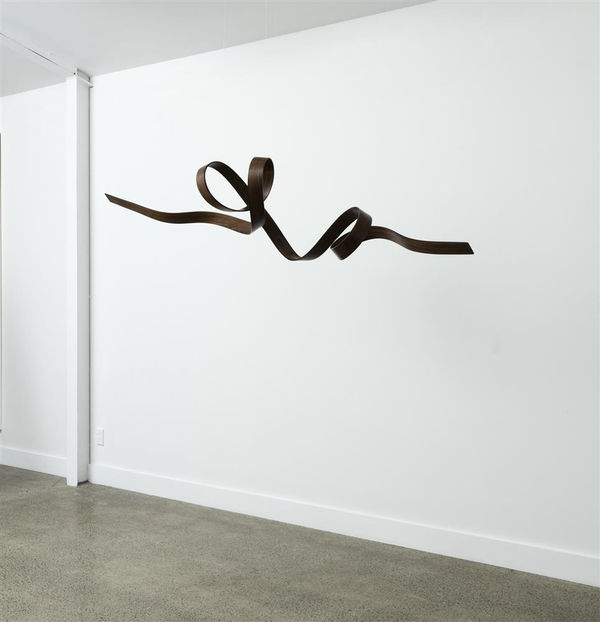 Ray Haydon Open Helix VI, 2016 carbon fibre, timber veneer 550 x 2100 x 300 mm