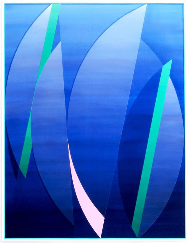 Scott Gardiner Future Fiction (pthalo, prussian, manganese), 2020 synthetic polymer paint on canvas 167.5 x 138.0 cm