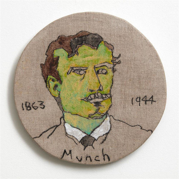 Brendan McGorry Munch, 2017 acrylic and charcoal on linen 25.0 x 25.0 cm