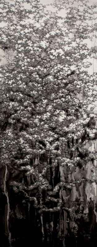 Yoshiko Nakahara After Rain, 2012 ink on card 102.0 x 40.0 cm