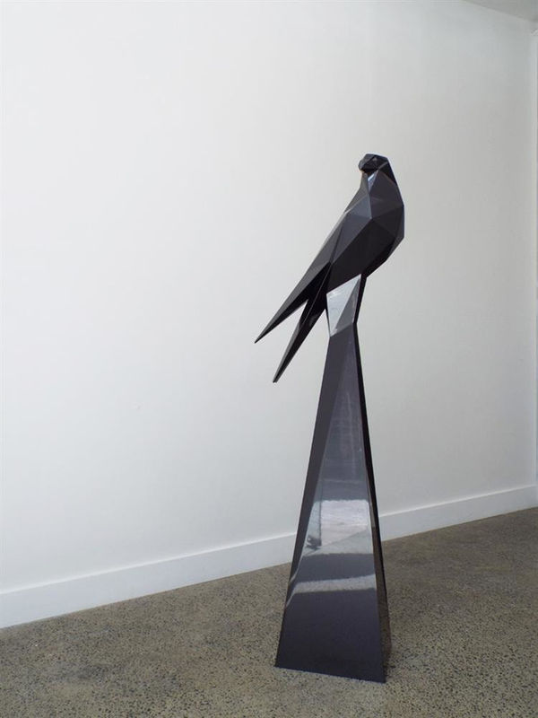 Ben Foster Karearea, 2016 aluminium, waterborne automotive paint 55.0 x 174.0 x 30.0 cm