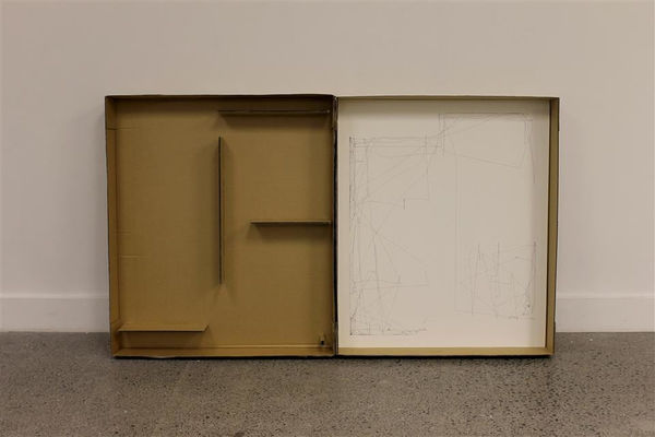 Rose Meyer To: Osborne Lane, 2 Kent Street, 2016 Ballpoint, mounted paper, cardboard box model, 1:12, postal system 98.5 x 86.0 x 13.0 cm