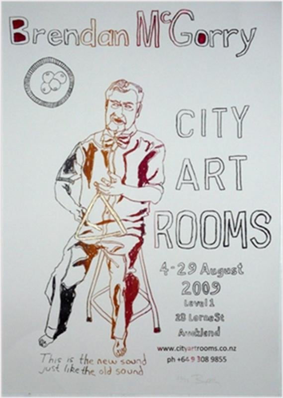 Brendan McGorry This is the new sound, 2009 hand painted screen-print 59.5 x 42.0 cm