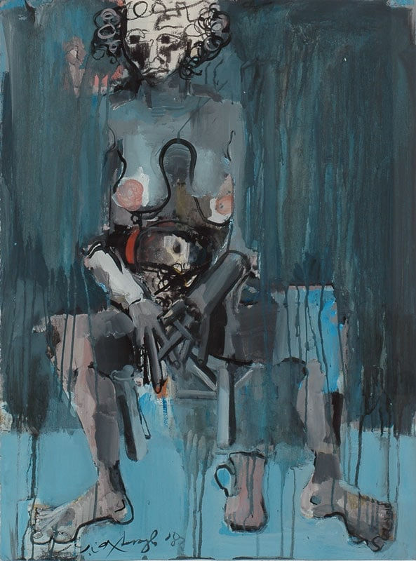 John Oxborough, Seated with Liz, 2008