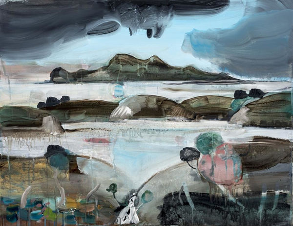 John Oxborough Brown's Island from Highbury, 2013 Acrylic on canvas 74.0 x 94.0 cm