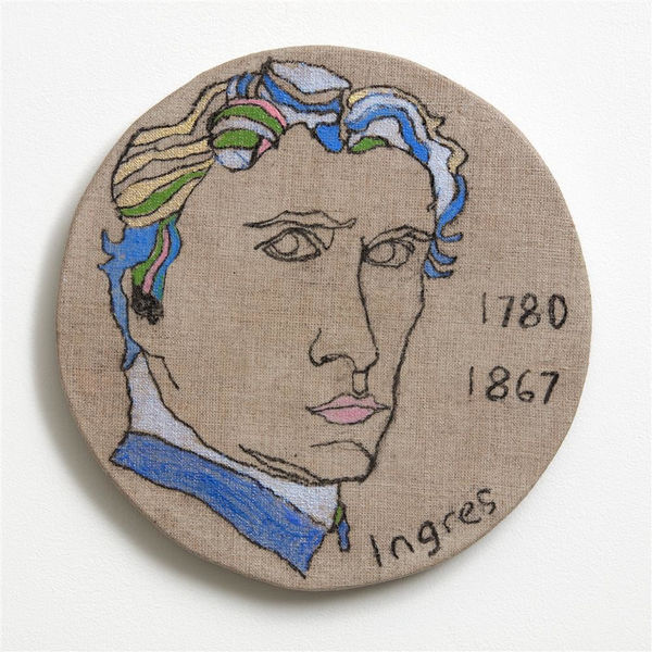 Brendan McGorry Ingres, 2017 acrylic and charcoal on linen 24.0 x 24.0 cm
