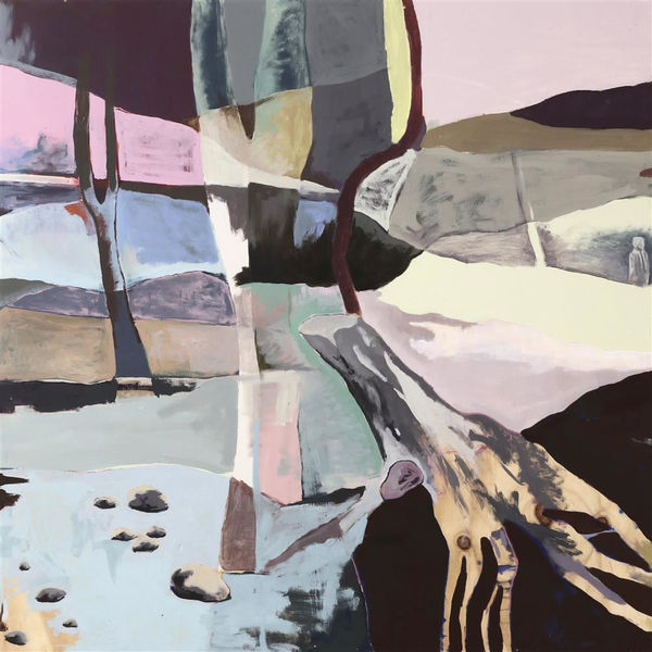 Llenyd Price Point of view II, 2021 house paint, wall filler on plywood 1200 x 1200 mm