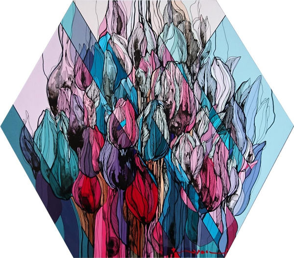 Shintaro & Yoshiko Nakahara Sign, 2018 ink and acrylic on board 350 x 400 mm