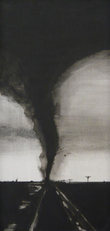 Josephine Cachemaille Twister, 2009 Acrylic and gesso on board 225 x 105 mm