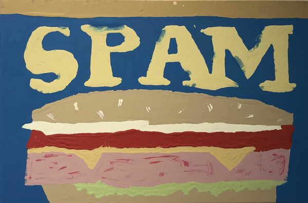 Claudia Kogachi Spam, 2019 acrylic on canvas 50.0 x 76.0 cm