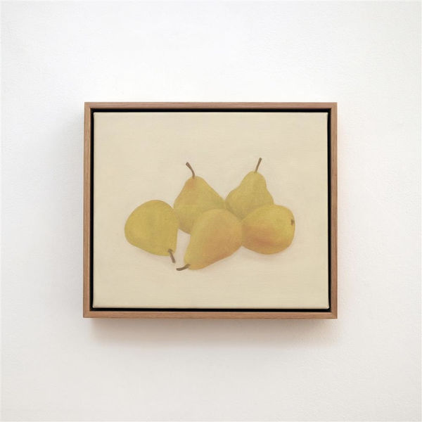 Garden Pears, 2024 oil on canvas 27.5 x 32.5 cm
