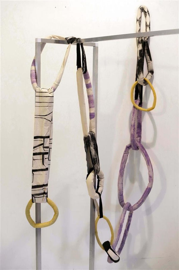 Josephine Cachemaille Connector, 2018 Calico, cotton, canvas, tempera and acrylic paint, thread, polymer fill