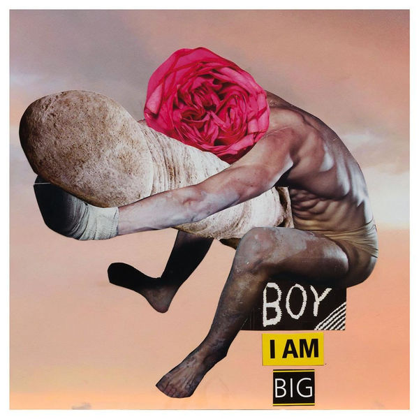 Teresa Hr Lane Boy Am I Big, 2020 mixed media collage 25.0 x 25.0 cm