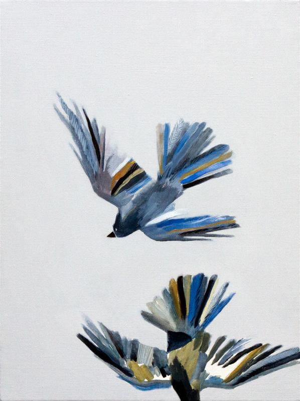 Alan Ibell Two Fallen Crows, 2015 Acrylic on linen 61.0 x 46.0 cm