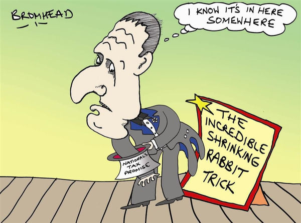 Peter Bromhead, Reneging on Tax Cuts, 2008