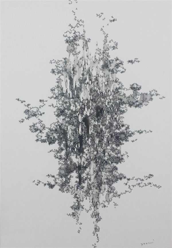 Yoshiko Nakahara Yoshiko Nakahara, Letting Up V, 2017 ink on card 42.6 x 29.7 cm