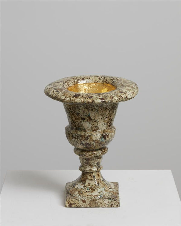 Scott Eady Backyard Faberge, 2017 tin bronze, epoxy paint, quail egg shell, 24 carat gilding gold, doming resin 19.0 x 25.0 x 19.0 cm